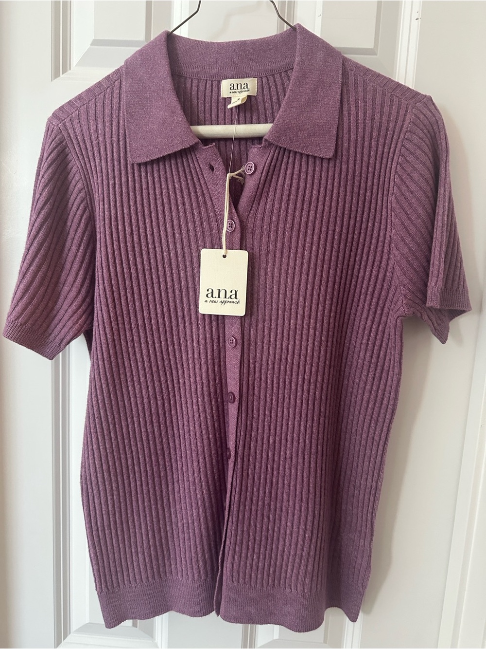 jcpenney Ribbed Button-Up Cardigan — Rose Heather